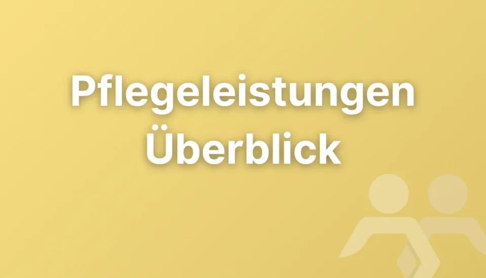 Pflegeleistungen nach dem SGB XI
